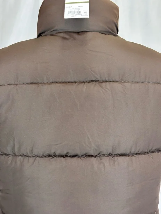 Madden Girl Star Quilted Puffer Vest Brown XS Zip Up NWT - Picture 5 of 12